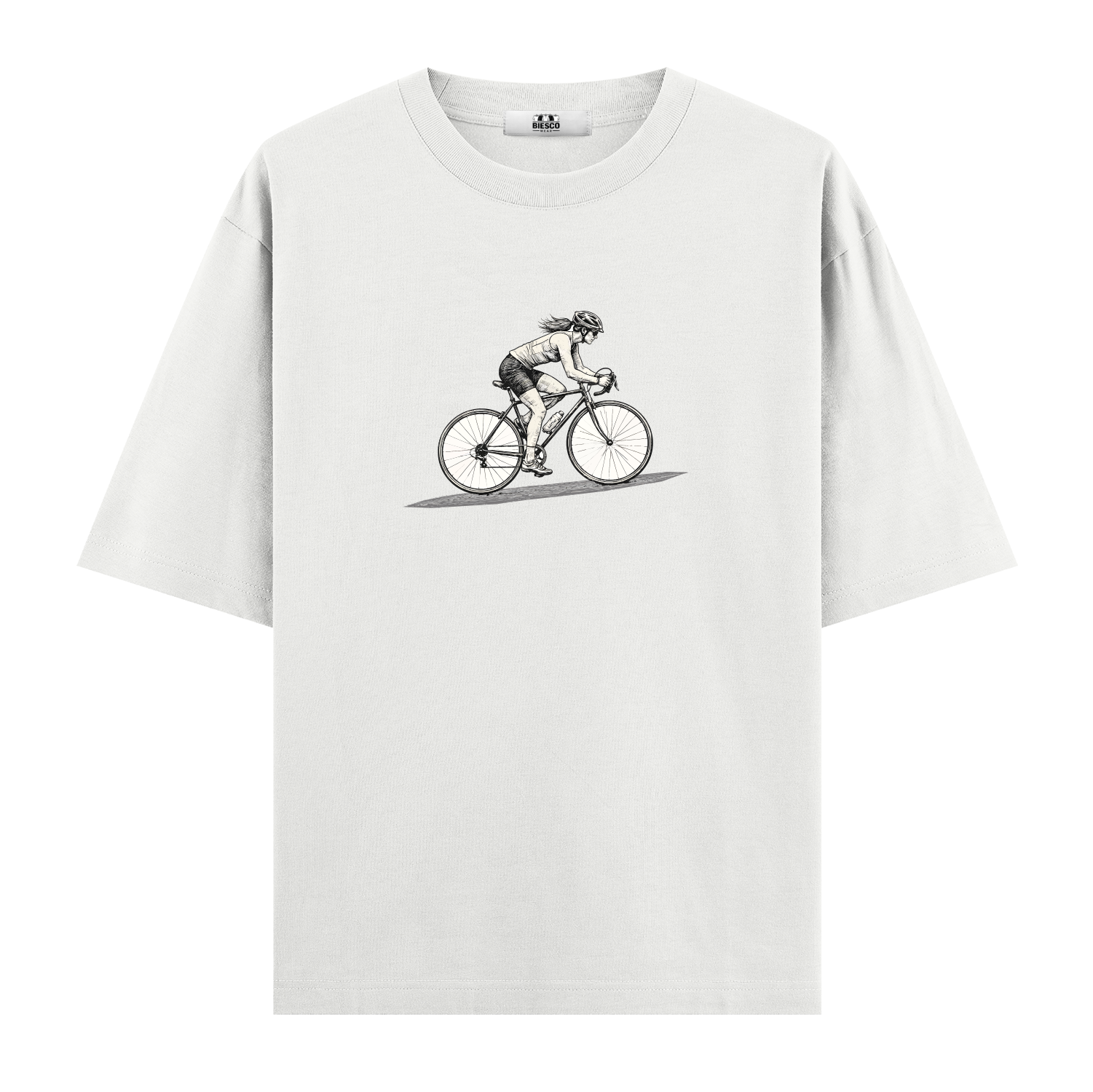 Bisikletli Kadın - Oversize T-shirt