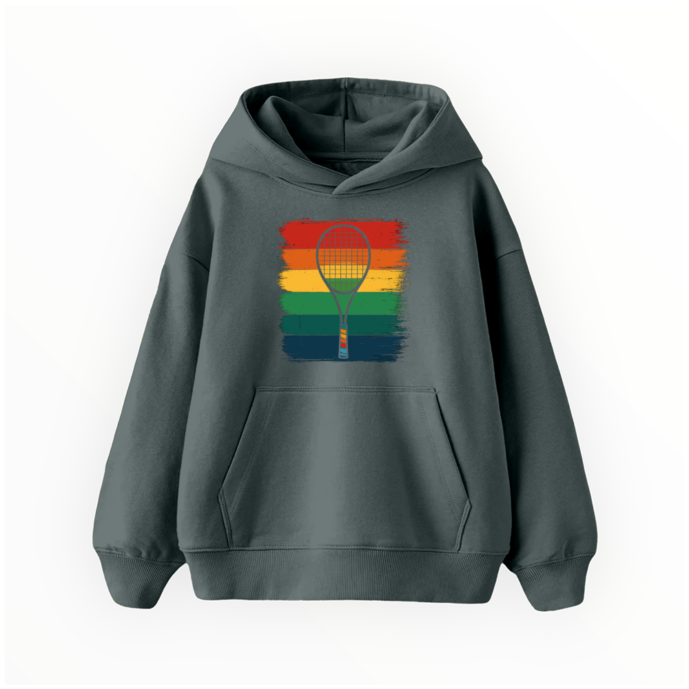 Raket ve Renkli Çizgiler - Çocuk Hoodie