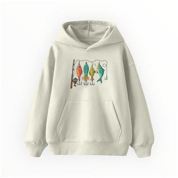Renkli Olta Takım Düzeni - Çocuk Hoodie