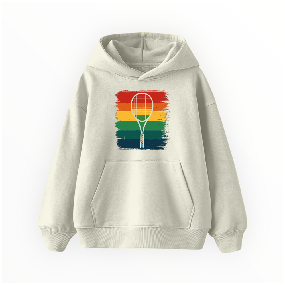 Raket ve Renkli Çizgiler - Çocuk Hoodie