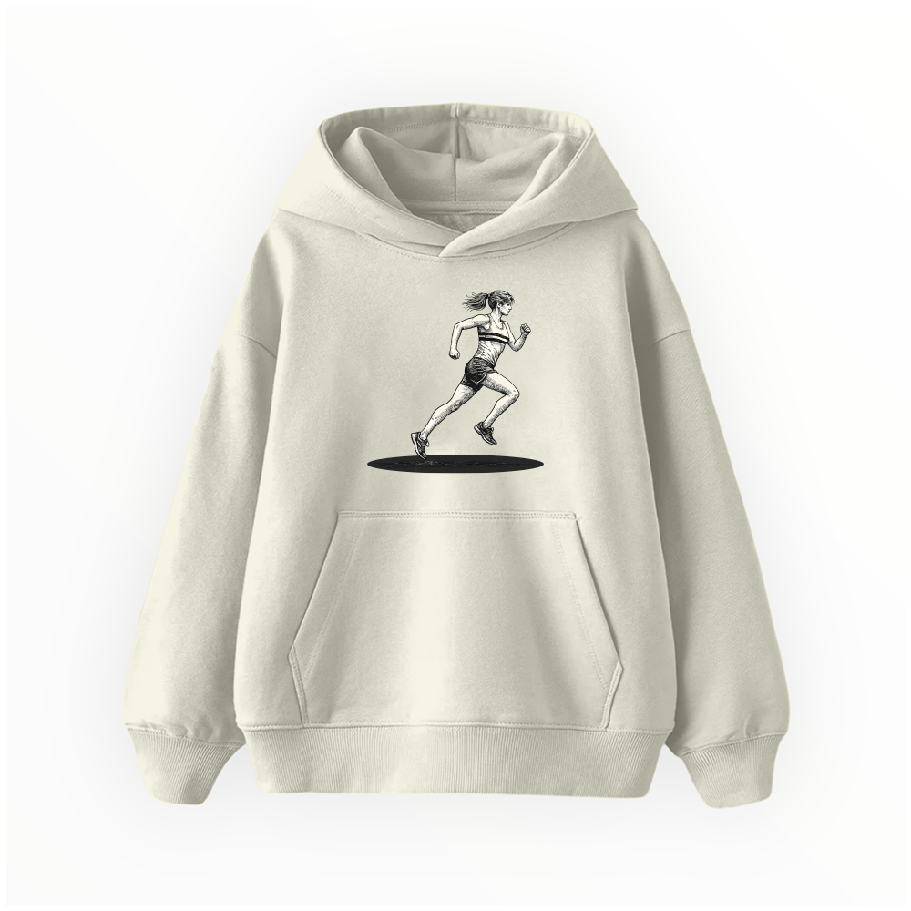 Kadın Koşucu - Çocuk Hoodie