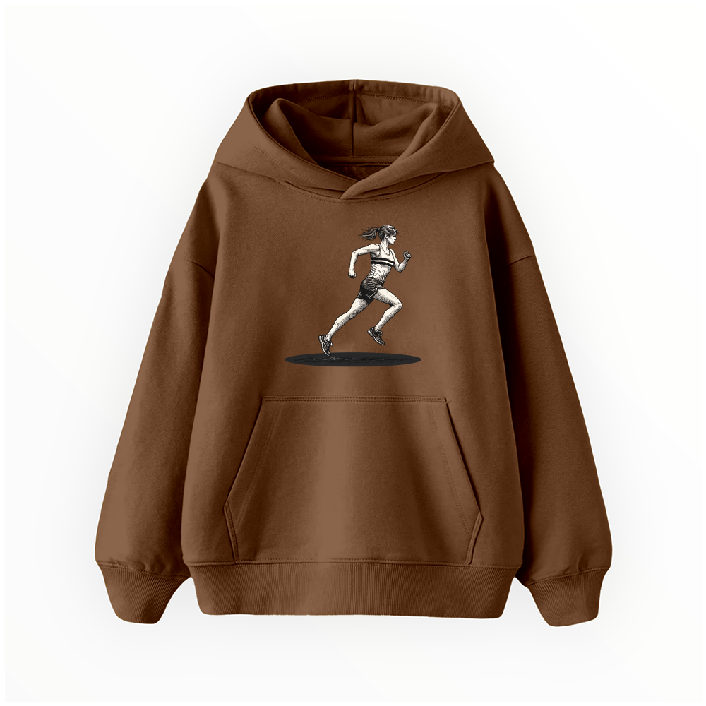 Kadın Koşucu - Çocuk Hoodie