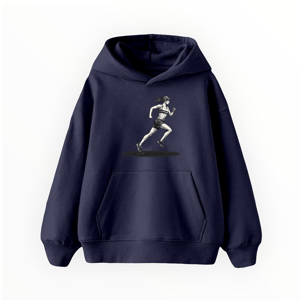 Kadın Koşucu - Çocuk Hoodie