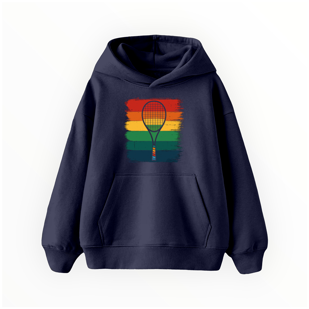 Raket ve Renkli Çizgiler - Çocuk Hoodie