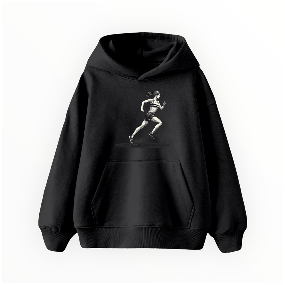 Kadın Koşucu - Çocuk Hoodie