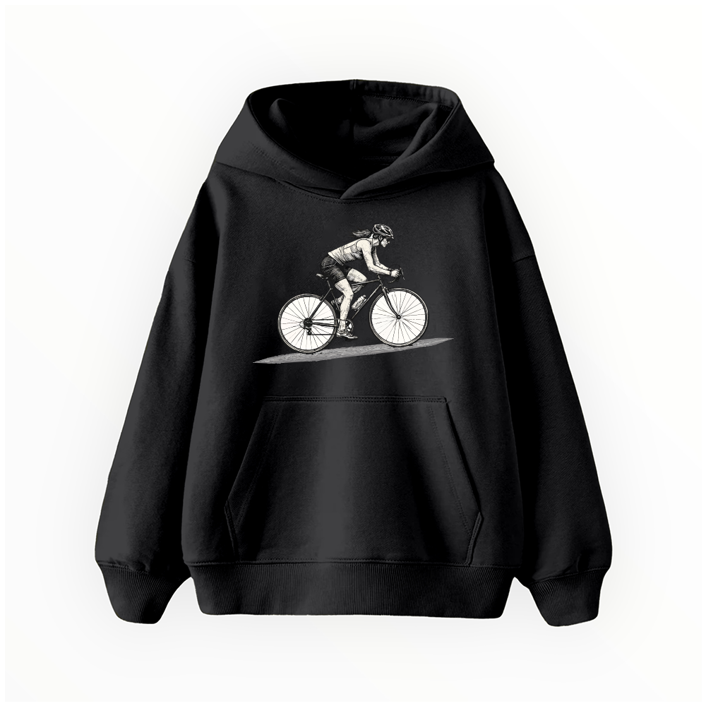 Bisikletli Kadın - Çocuk Hoodie
