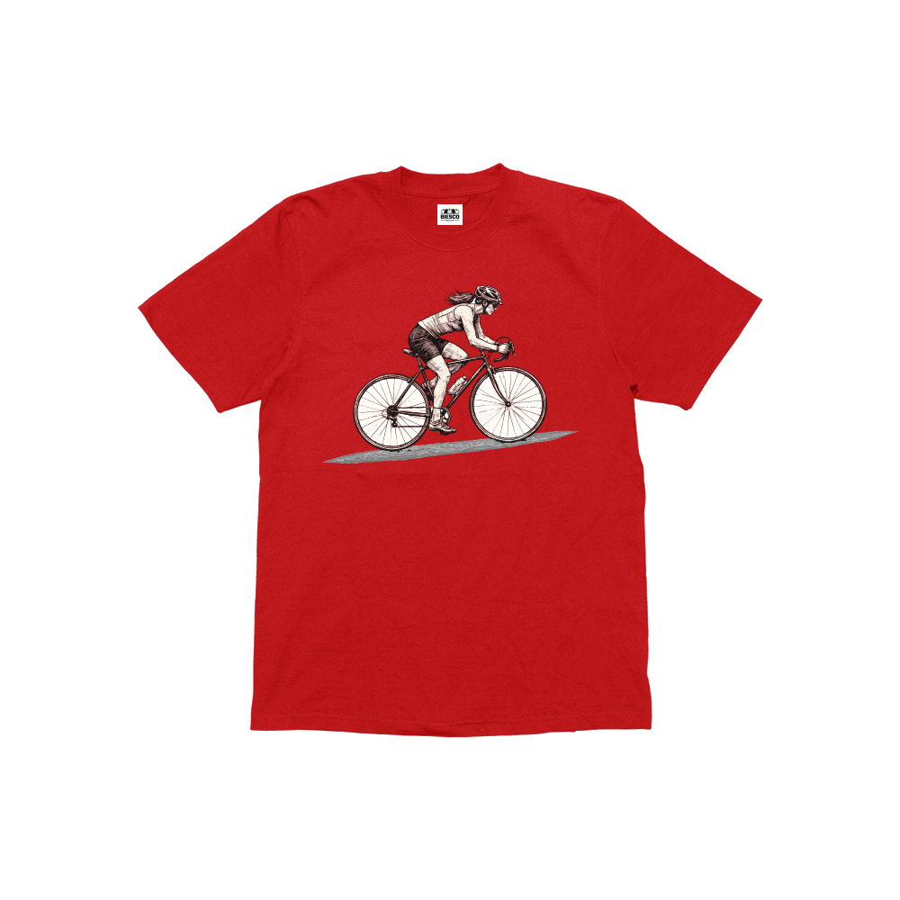 Bisikletli Kadın - Çocuk T-shirt