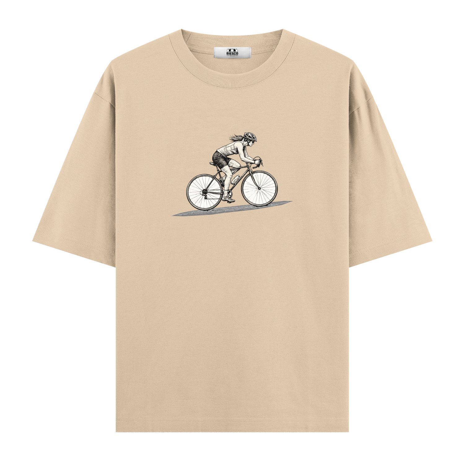 Bisikletli Kadın - Oversize T-shirt