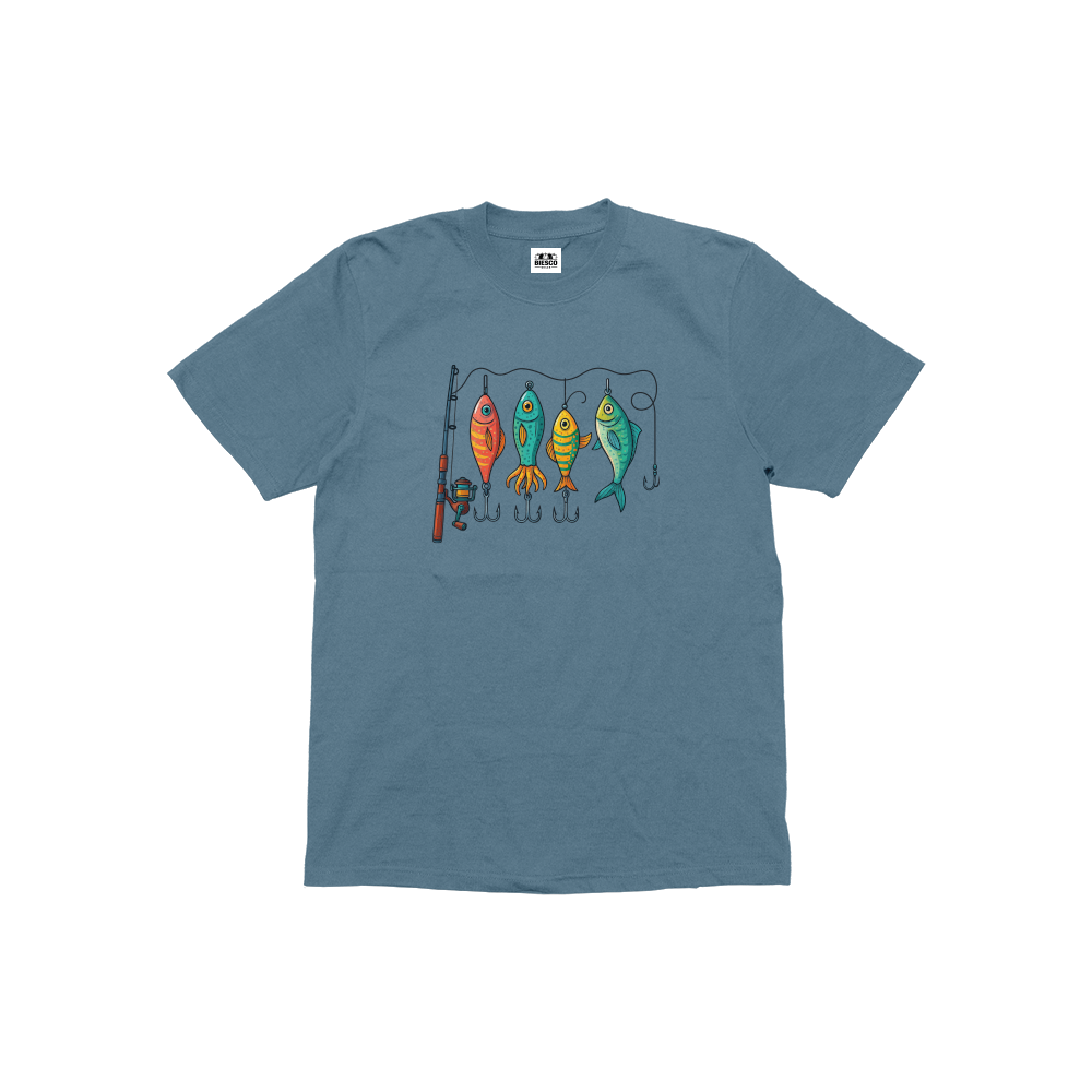 Renkli Olta Takım Düzeni - Çocuk T-shirt