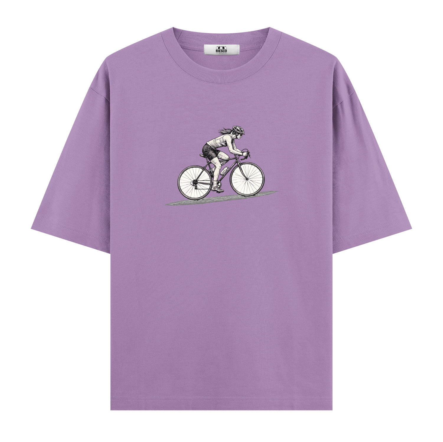 Bisikletli Kadın - Oversize T-shirt