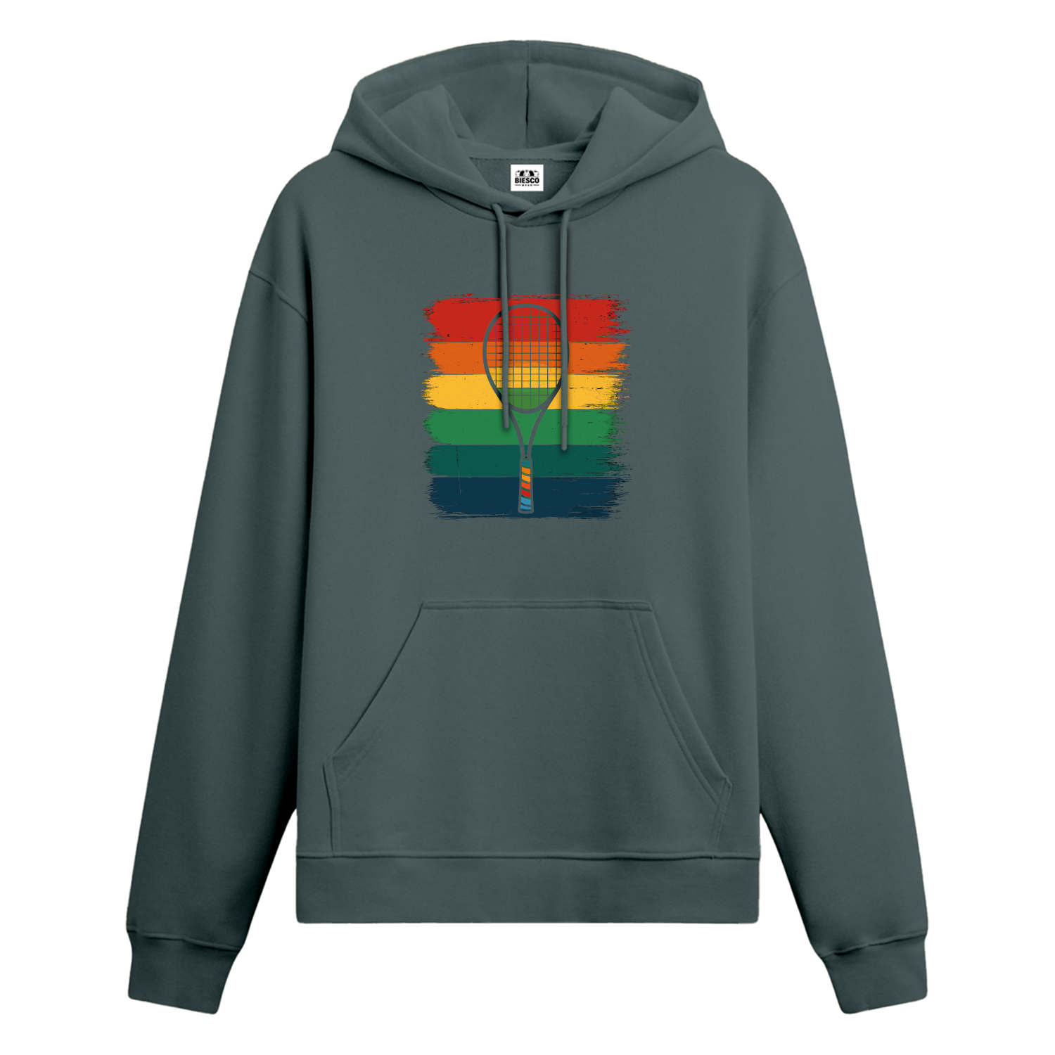 Raket ve Renkli Çizgiler - Oversize Hoodie