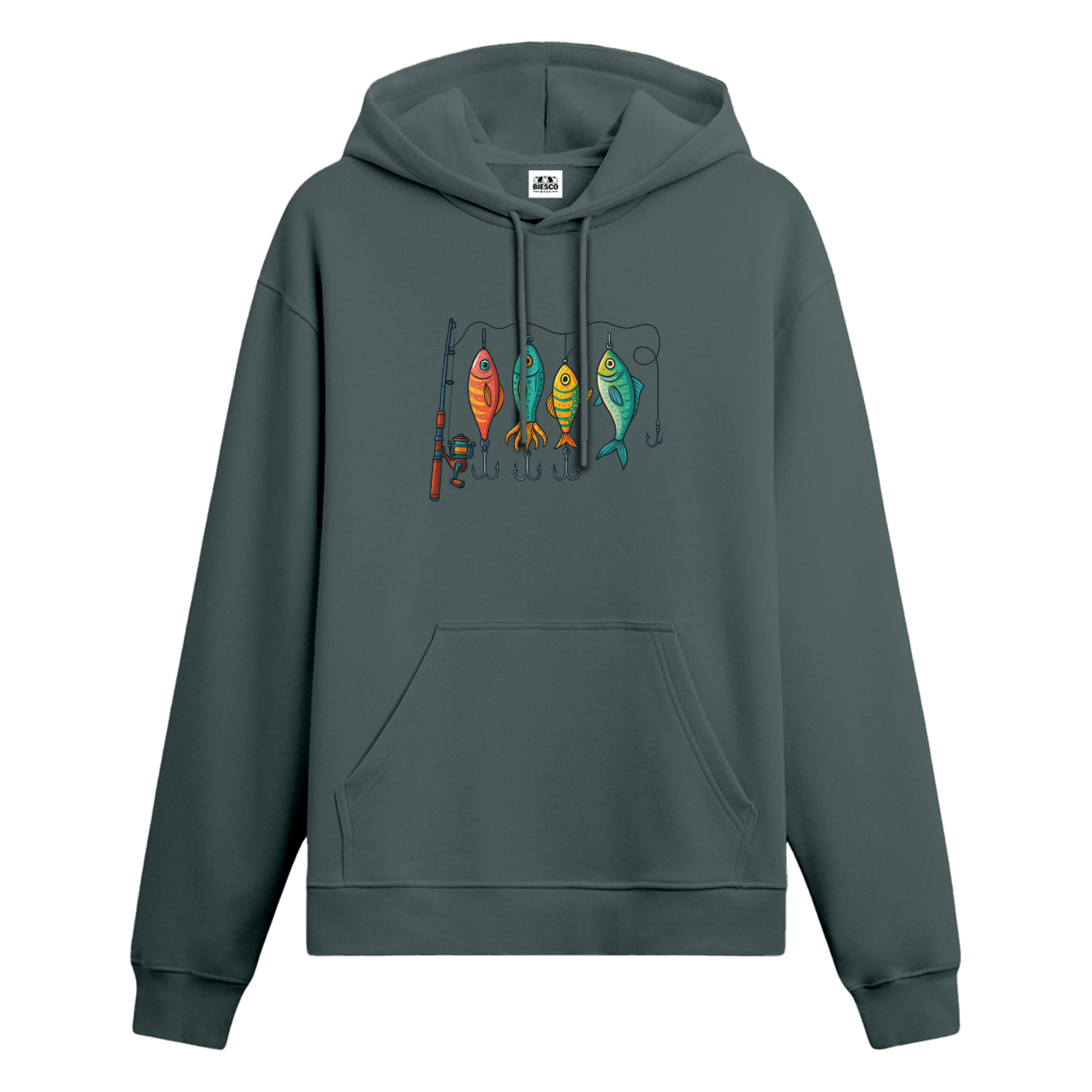 Renkli Olta Takım Düzeni - Oversize Hoodie