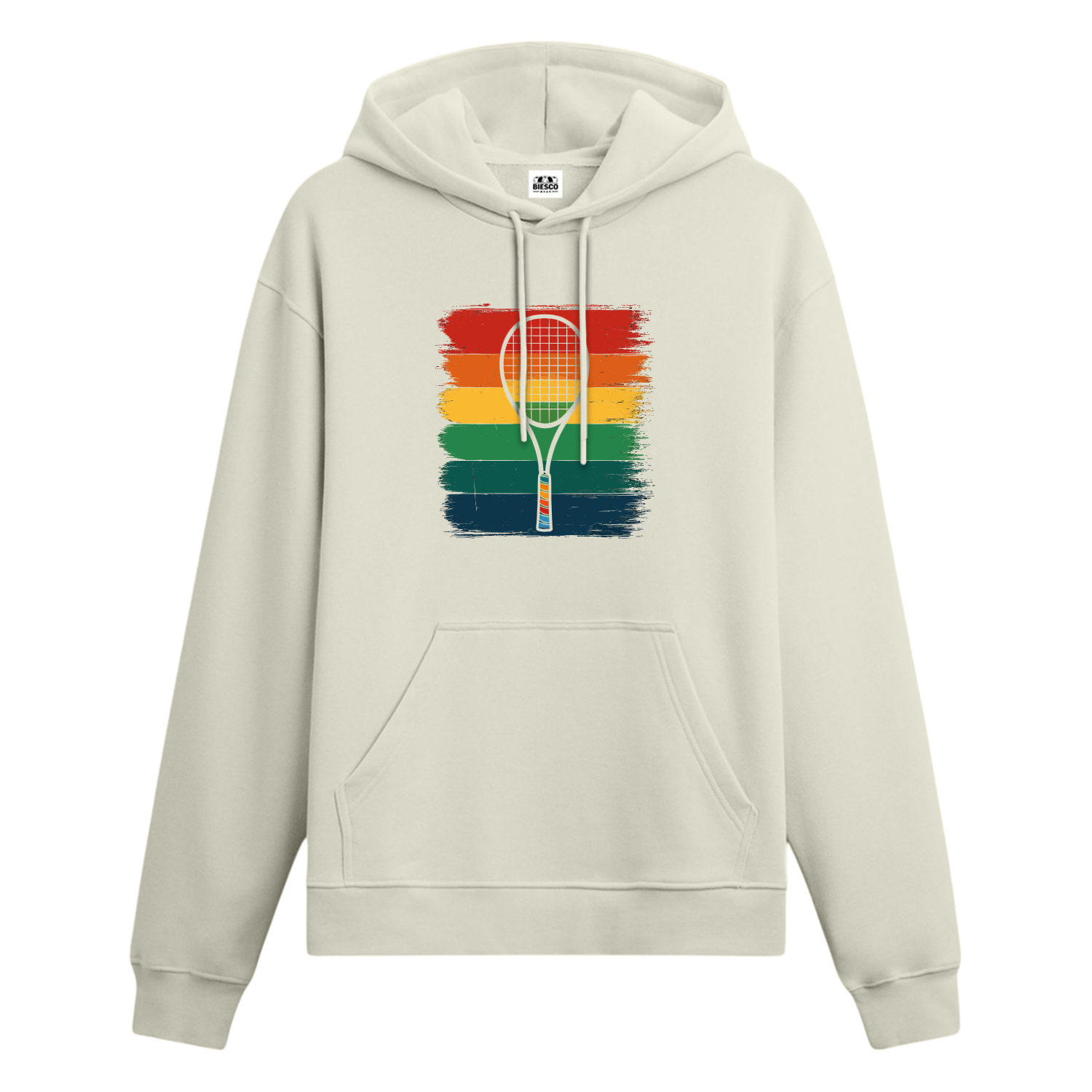 Raket ve Renkli Çizgiler - Oversize Hoodie