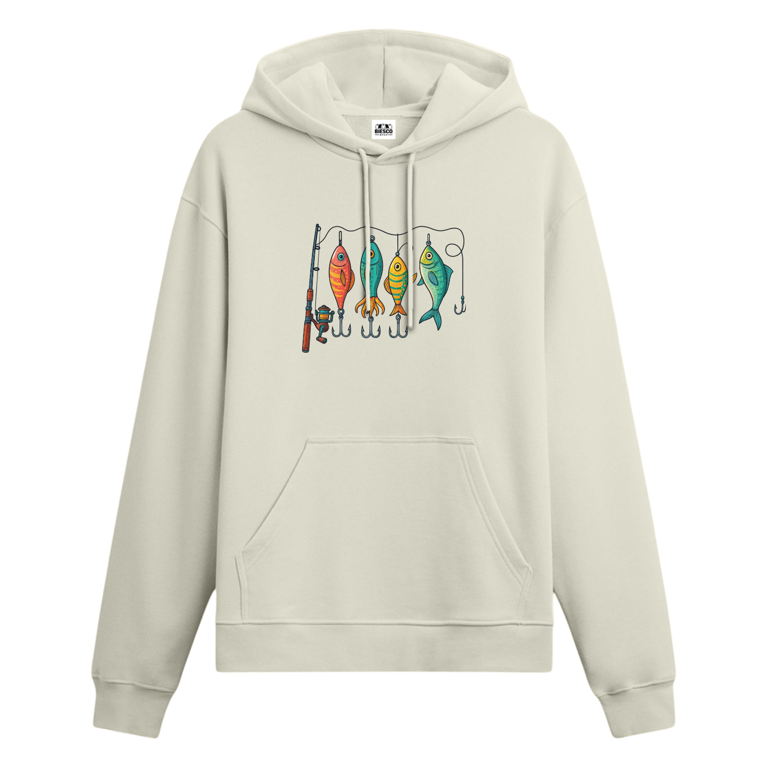 Renkli Olta Takım Düzeni - Oversize Hoodie
