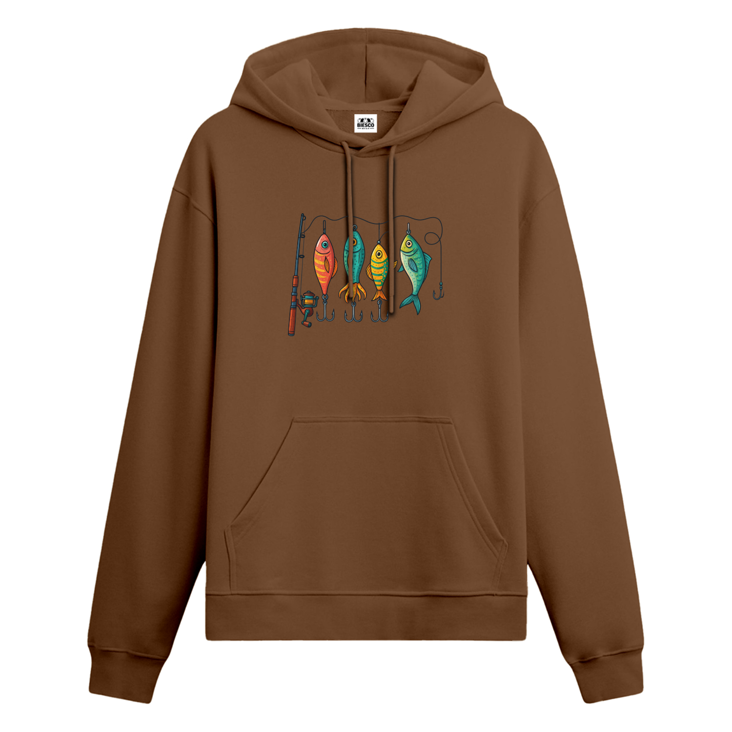 Renkli Olta Takım Düzeni - Oversize Hoodie