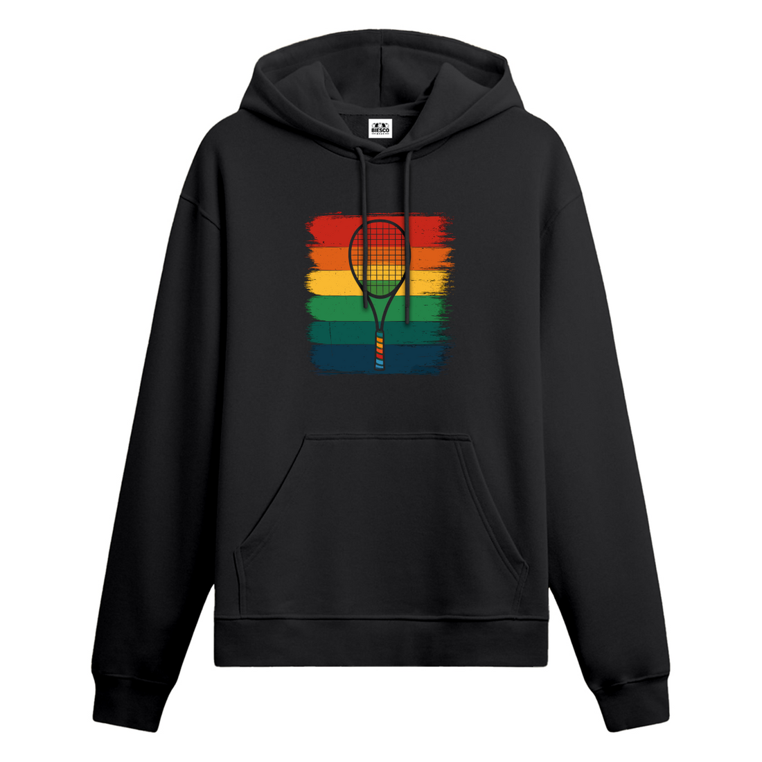 Raket ve Renkli Çizgiler - Oversize Hoodie