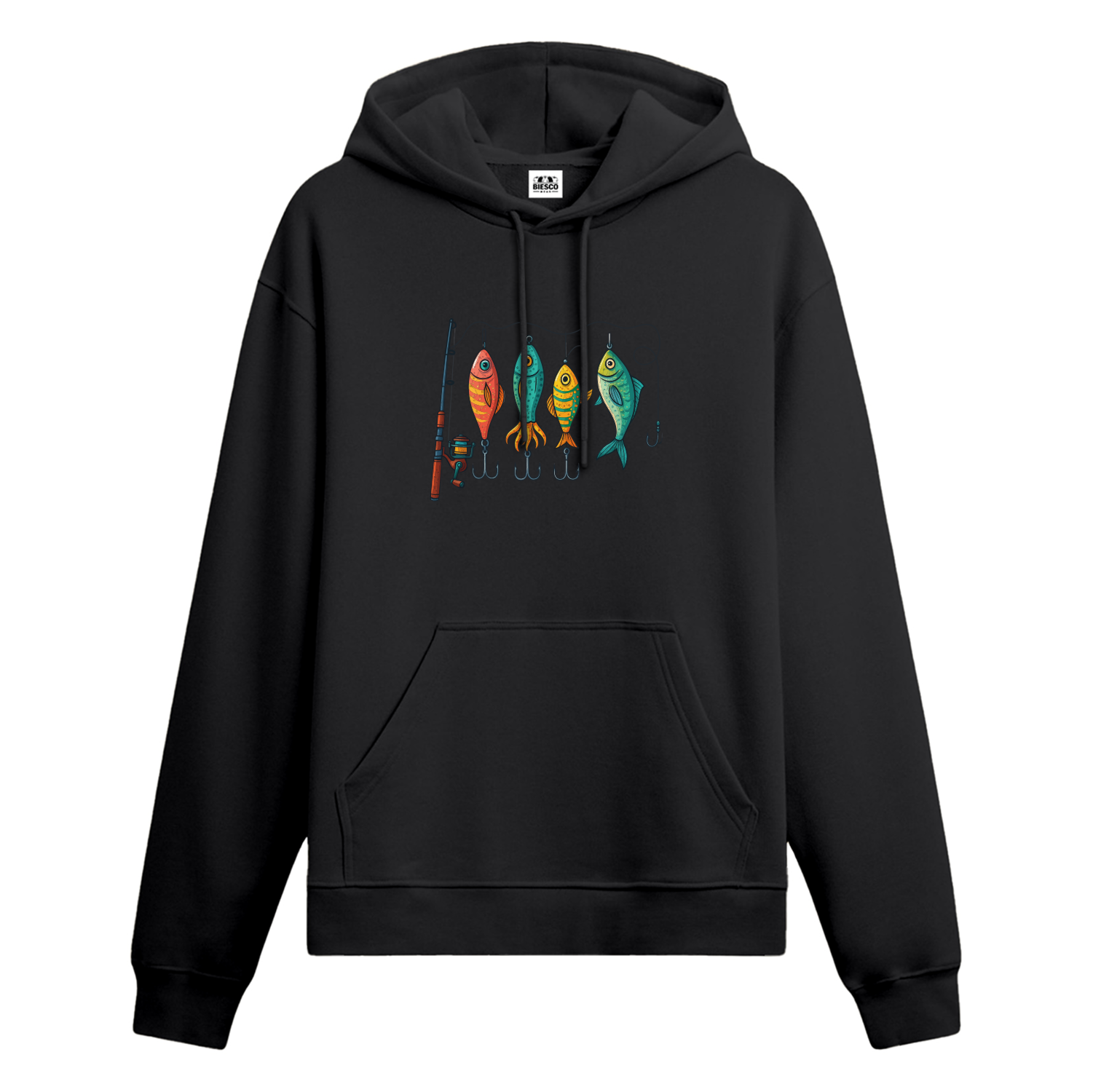 Renkli Olta Takım Düzeni - Oversize Hoodie