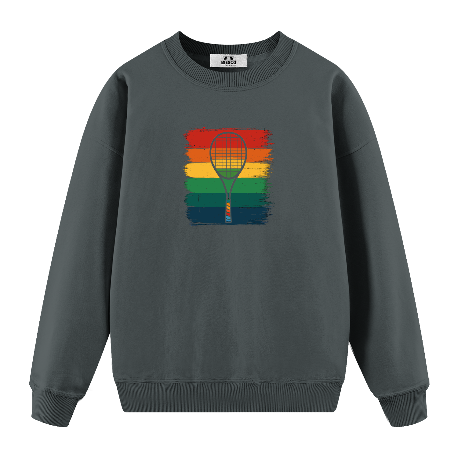 Raket ve Renkli Çizgiler - Oversize Sweatshirt