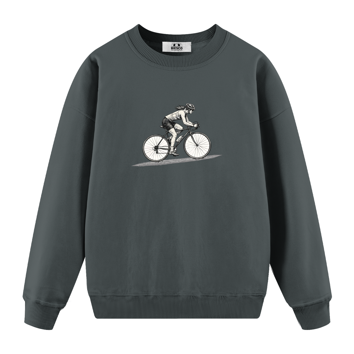 Bisikletli Kadın - Oversize Sweatshirt
