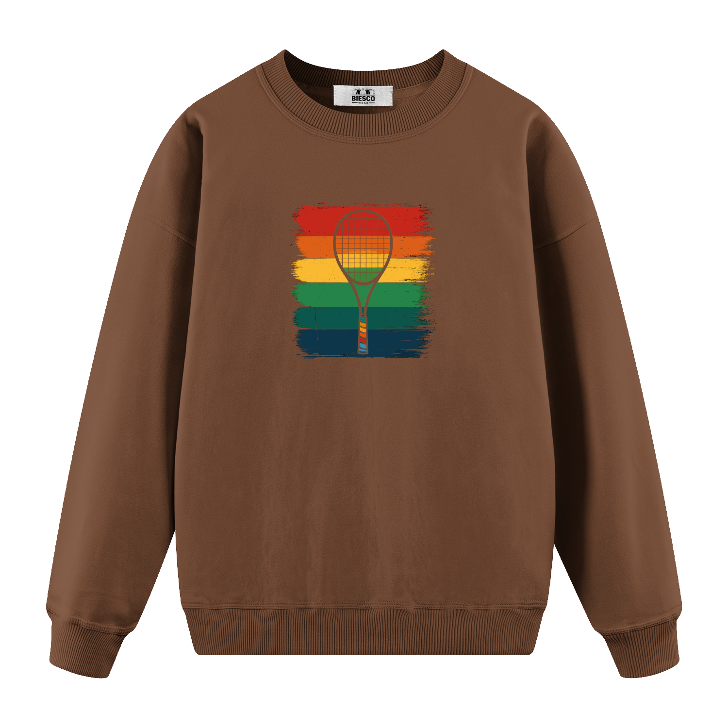 Raket ve Renkli Çizgiler - Oversize Sweatshirt