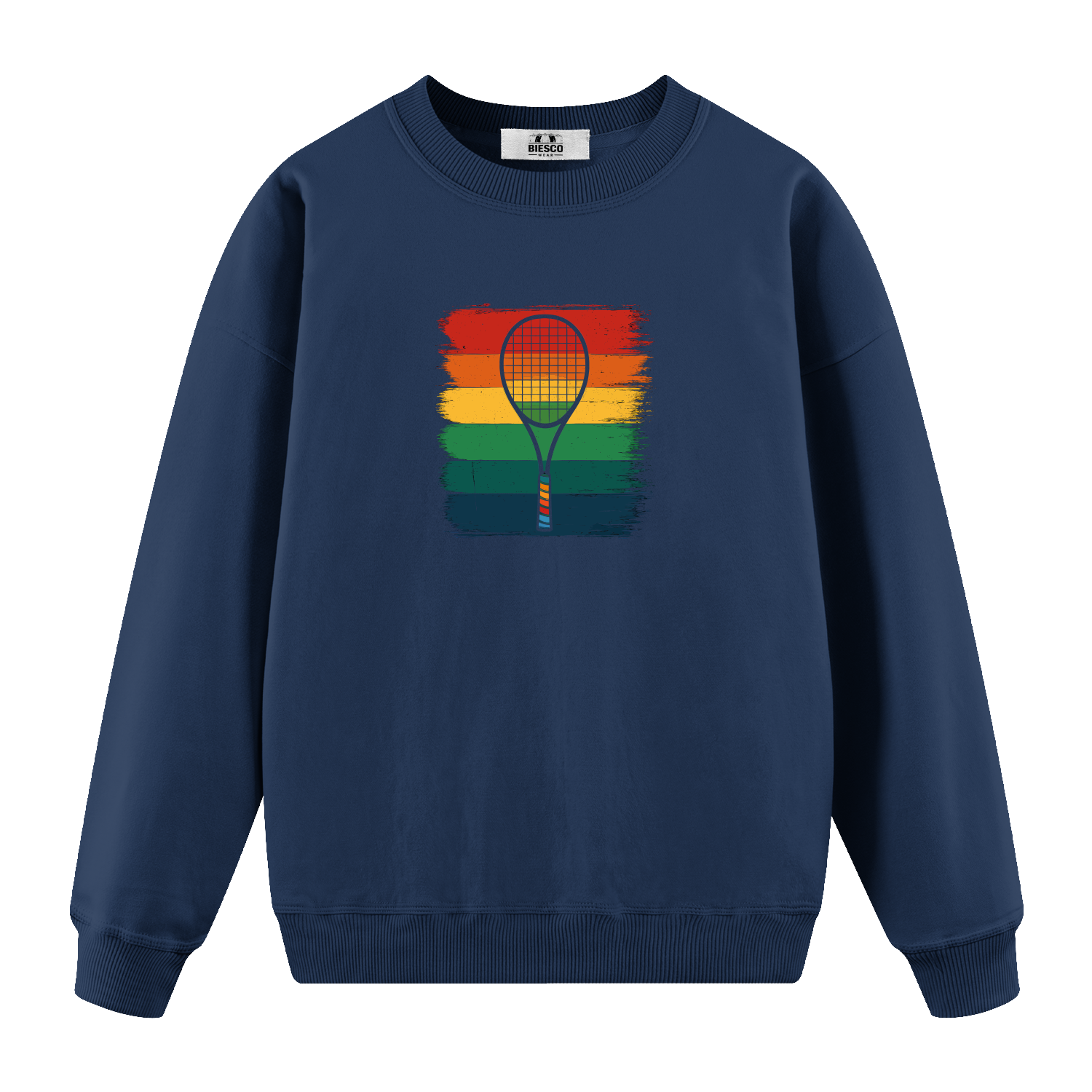 Raket ve Renkli Çizgiler - Oversize Sweatshirt