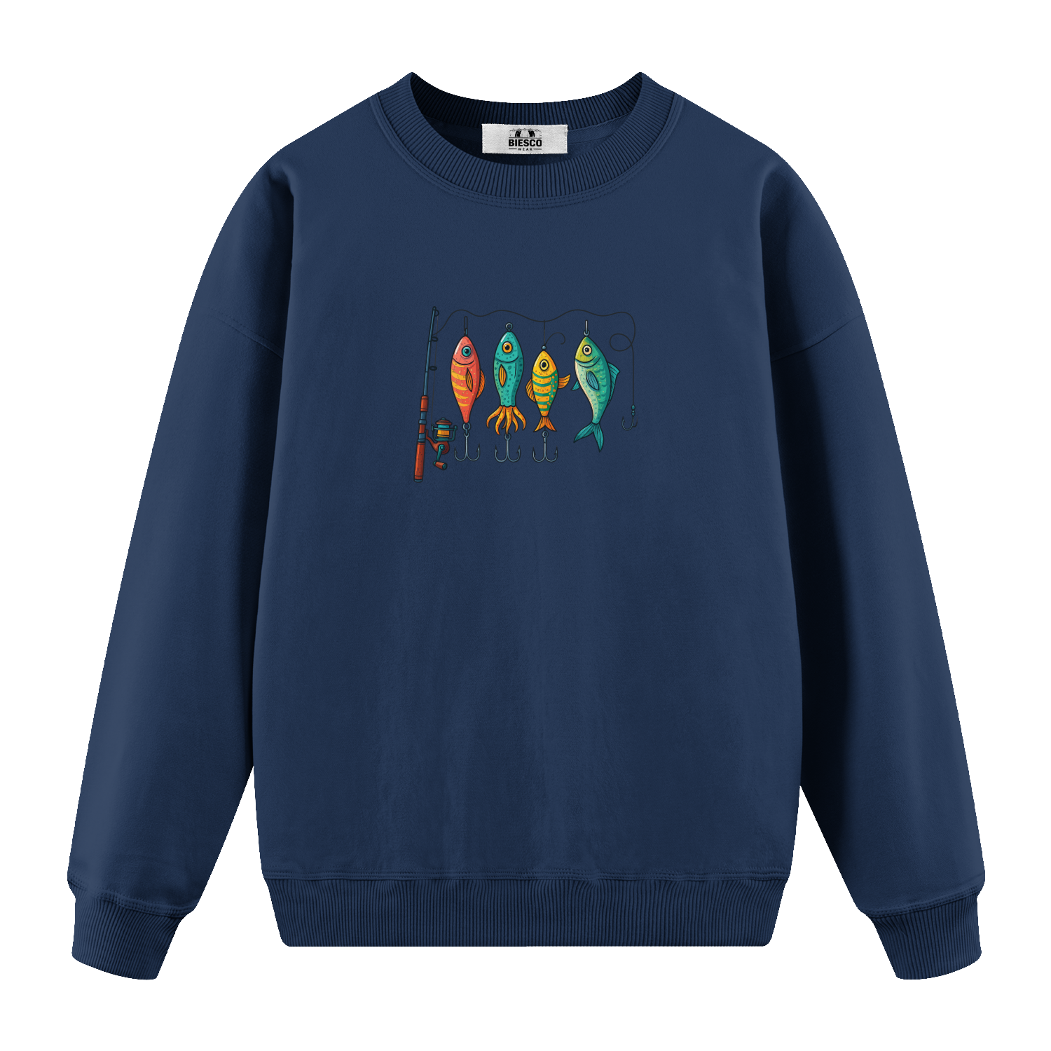 Renkli Olta Takım Düzeni - Oversize Sweatshirt