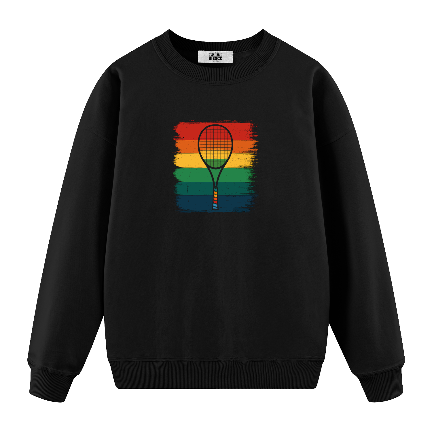 Raket ve Renkli Çizgiler - Oversize Sweatshirt