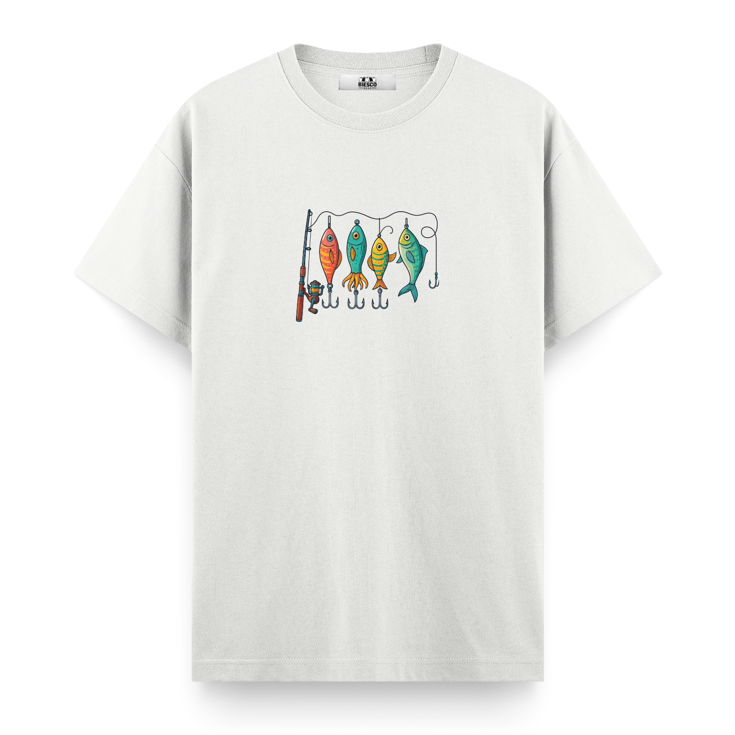 Renkli Olta Takım Düzeni - Regular T-shirt