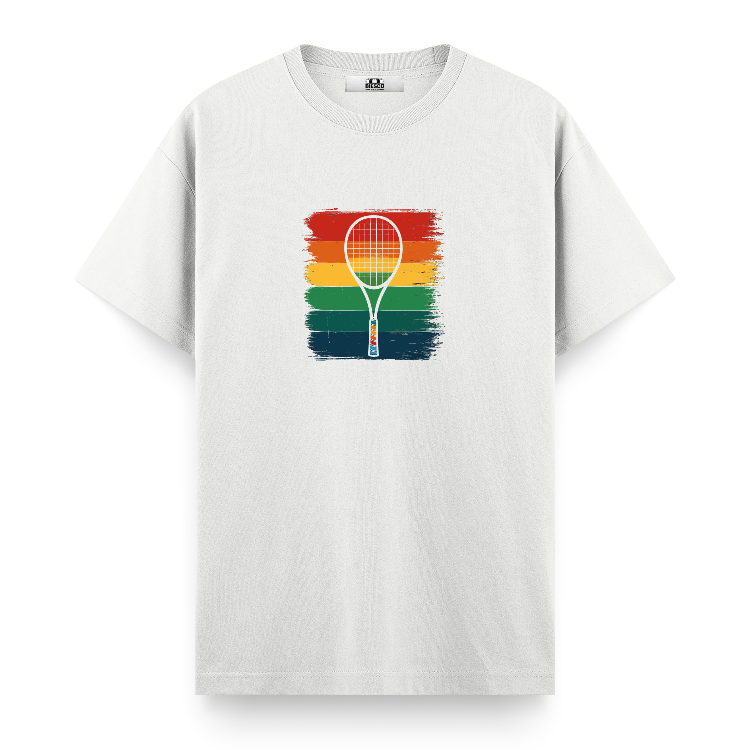 Raket ve Renkli Çizgiler - Regular T-shirt