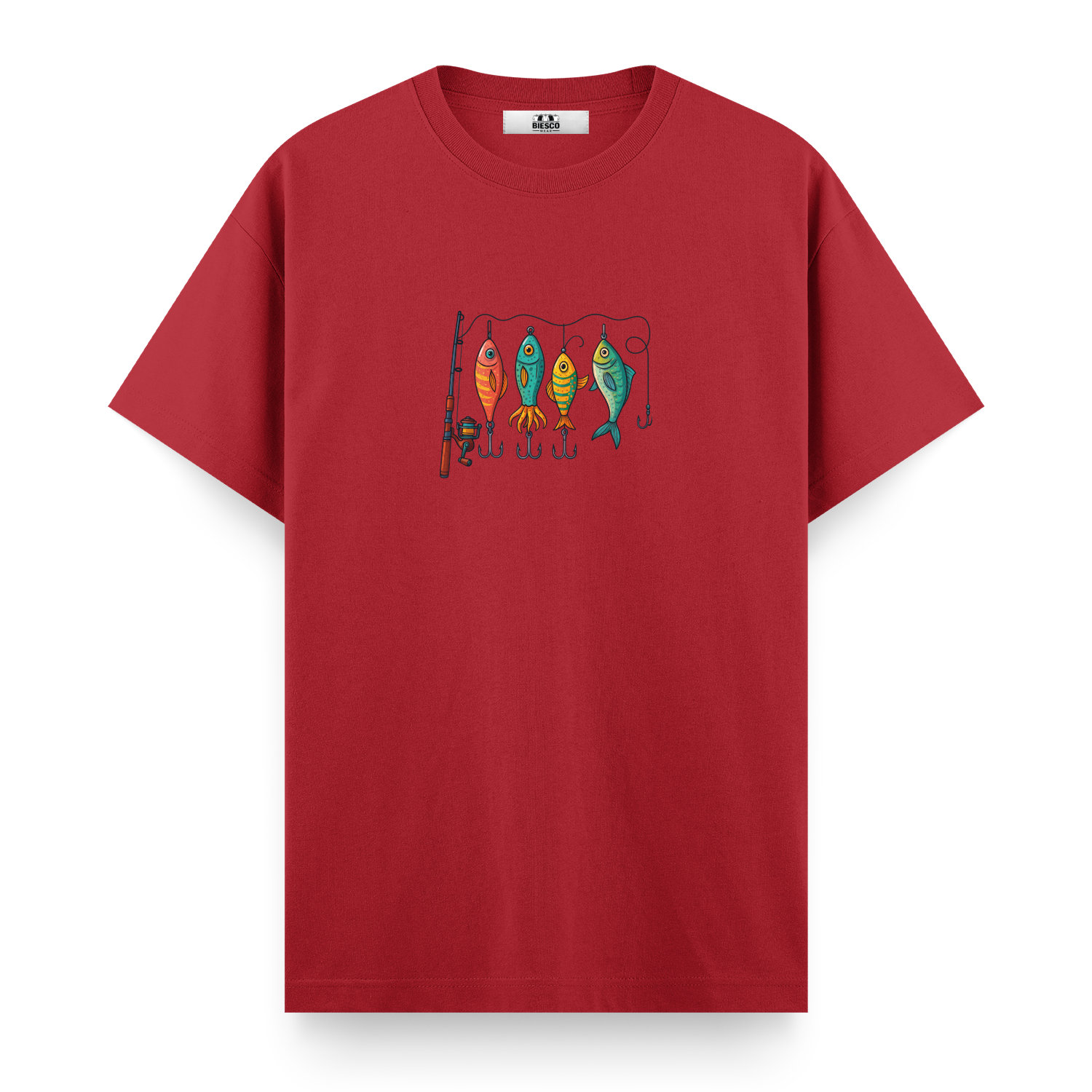 Renkli Olta Takım Düzeni - Regular T-shirt
