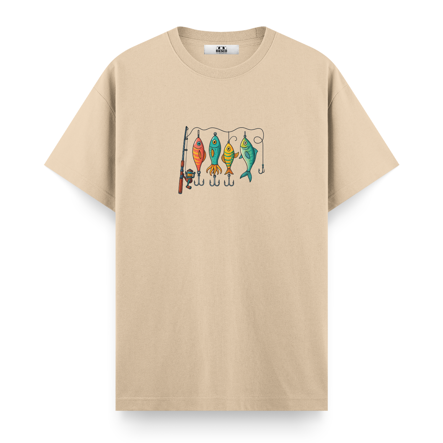 Renkli Olta Takım Düzeni - Regular T-shirt
