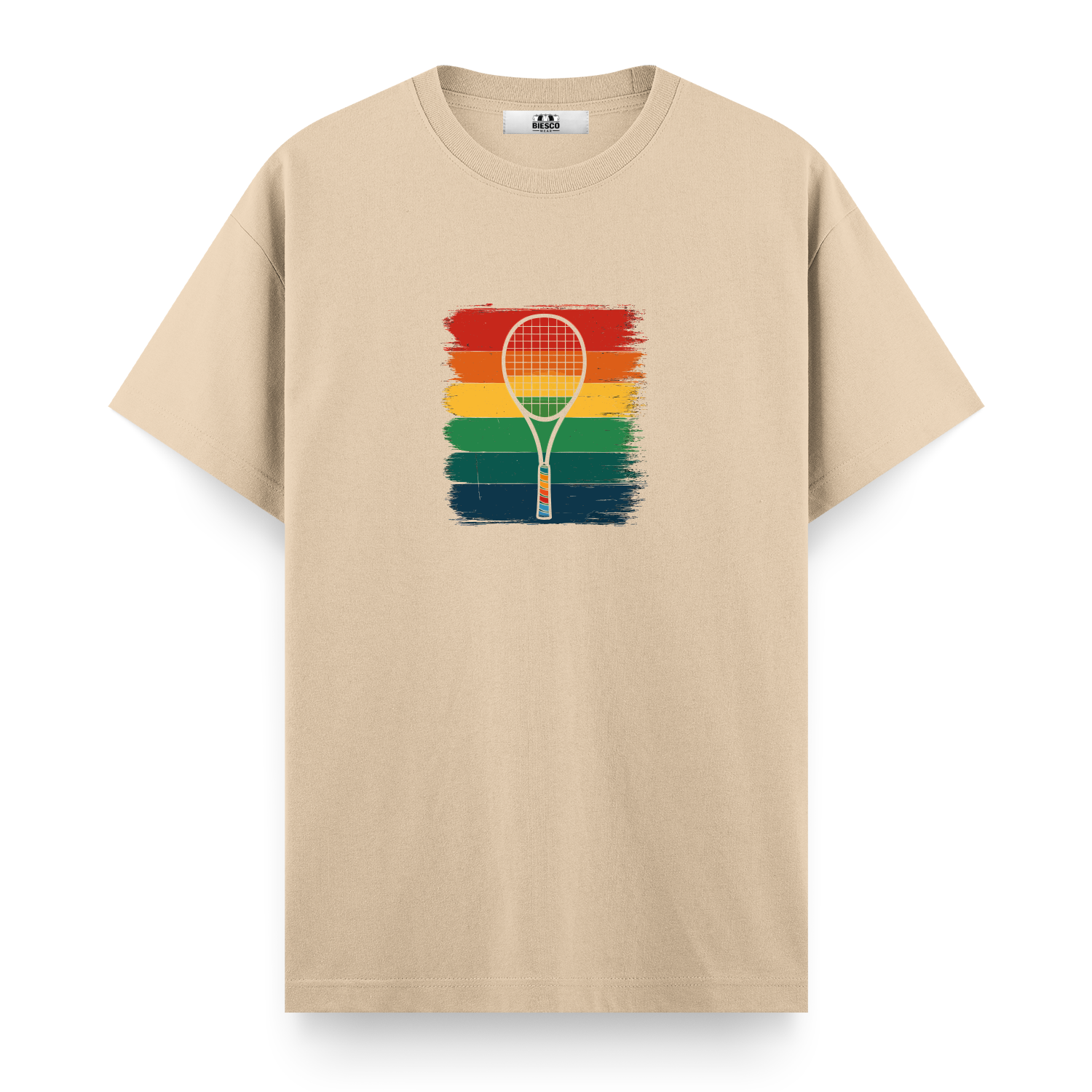Raket ve Renkli Çizgiler - Regular T-shirt
