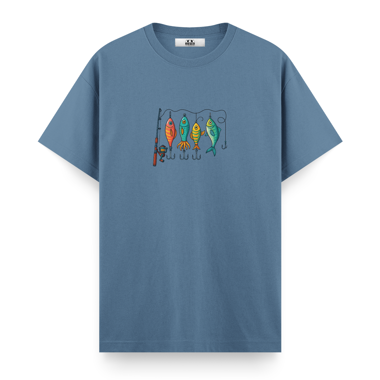 Renkli Olta Takım Düzeni - Regular T-shirt