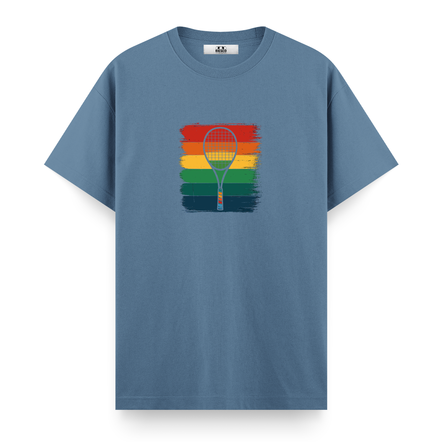 Raket ve Renkli Çizgiler - Regular T-shirt