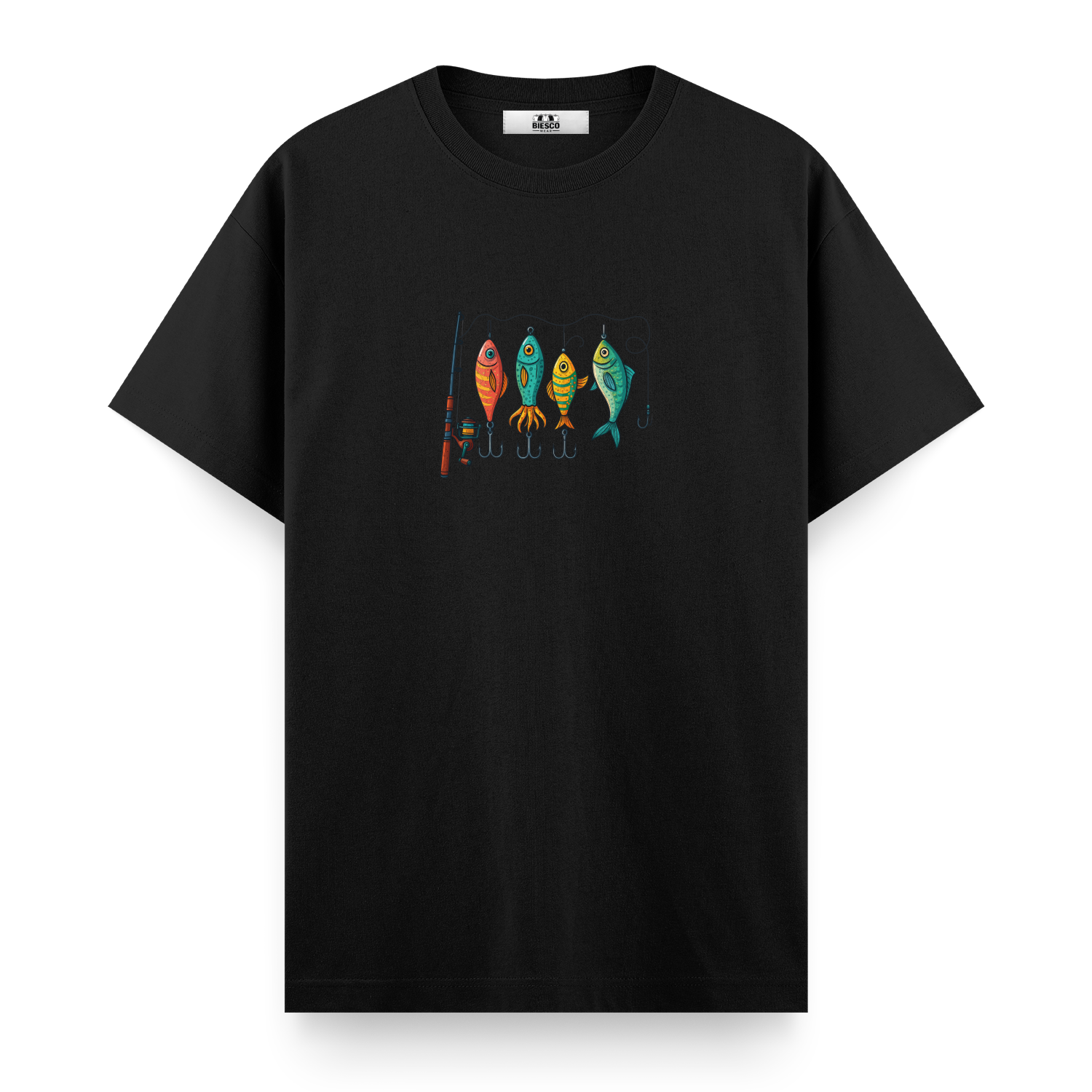 Renkli Olta Takım Düzeni - Regular T-shirt