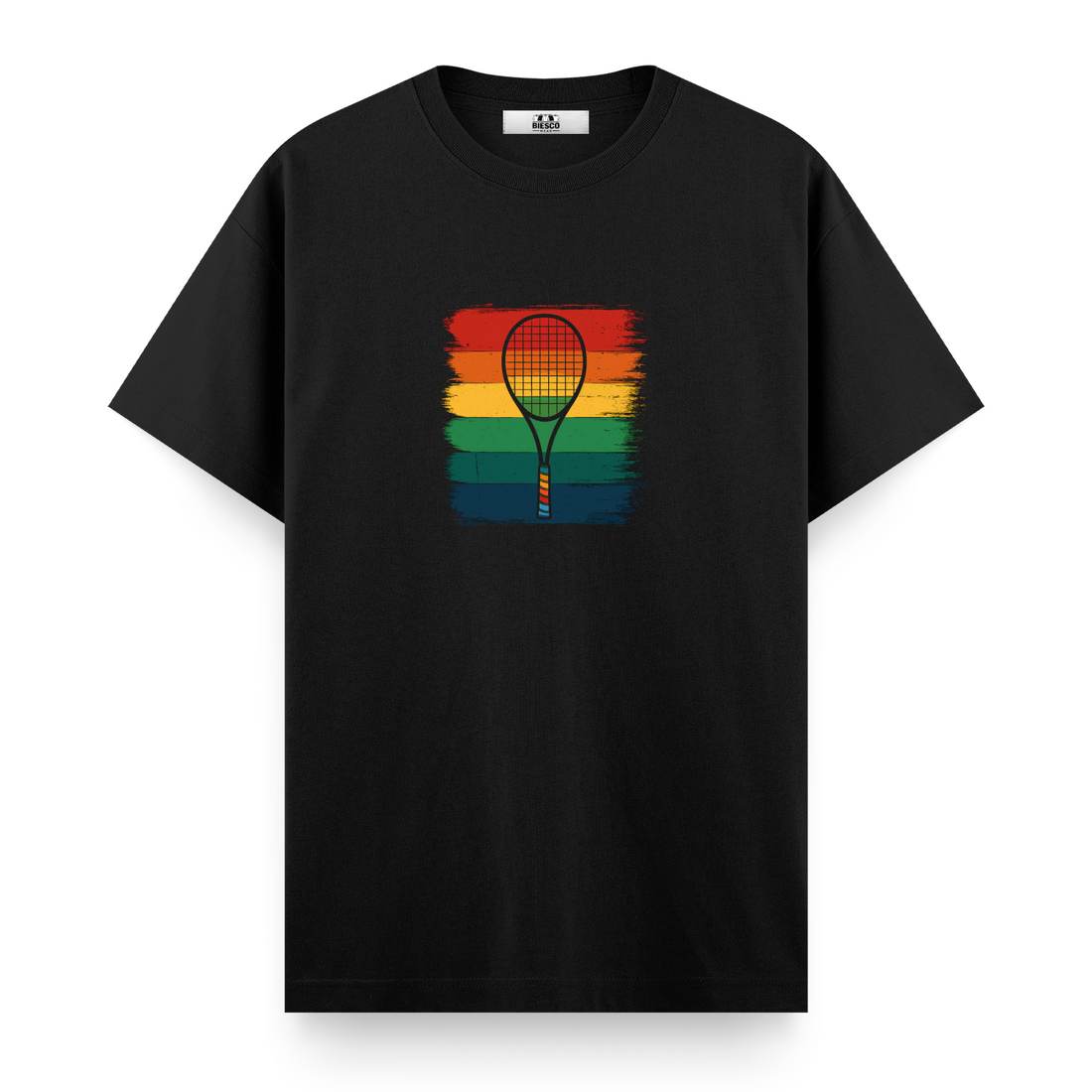 Raket ve Renkli Çizgiler - Regular T-shirt