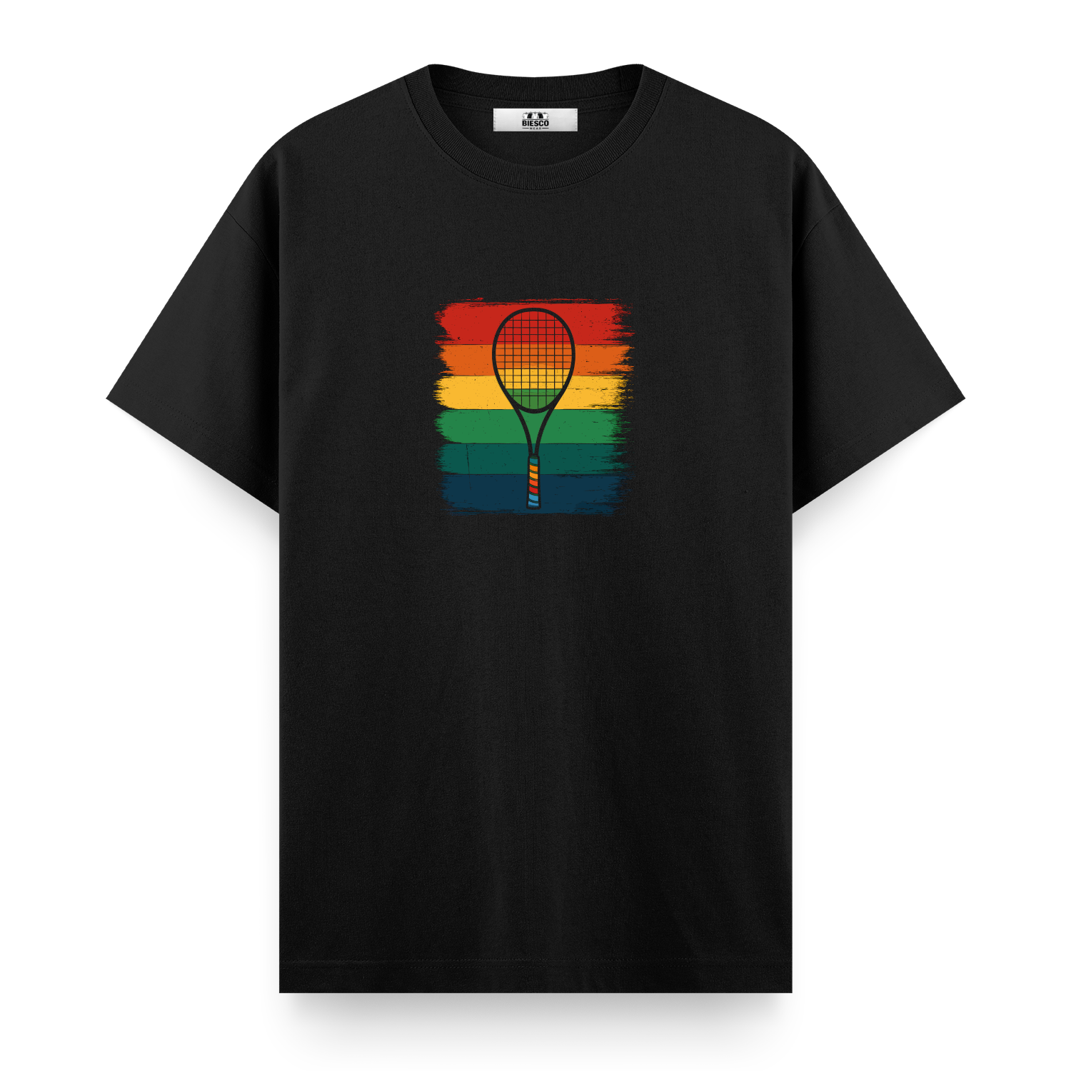 Raket ve Renkli Çizgiler - Regular T-shirt