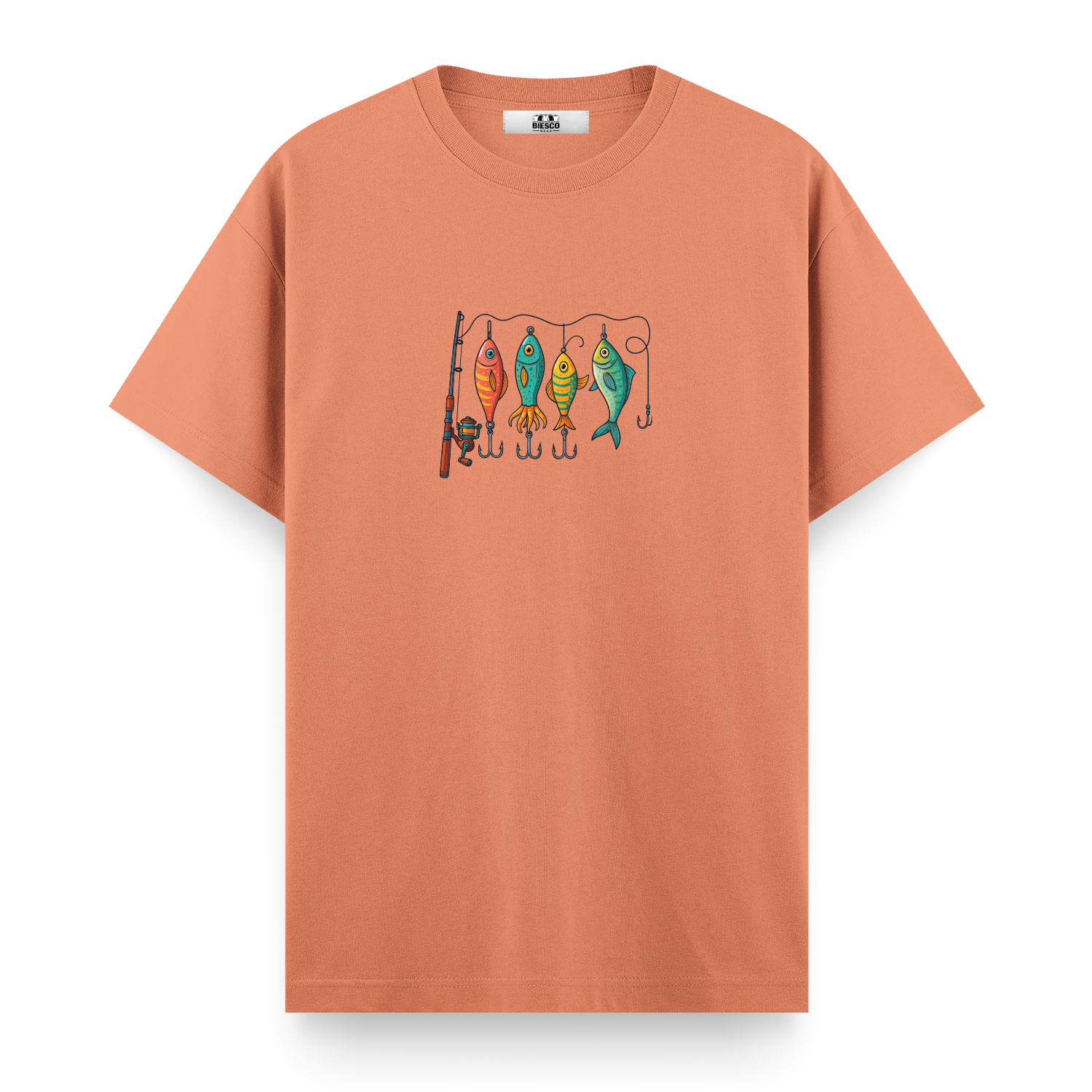 Renkli Olta Takım Düzeni - Regular T-shirt