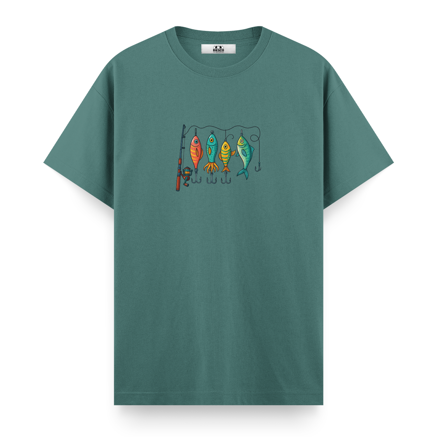 Renkli Olta Takım Düzeni - Regular T-shirt
