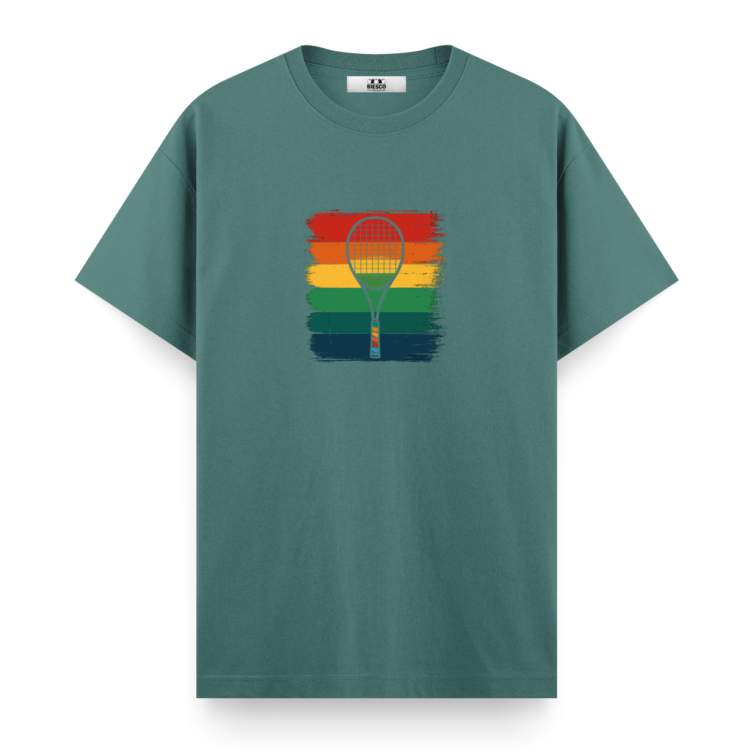 Raket ve Renkli Çizgiler - Regular T-shirt