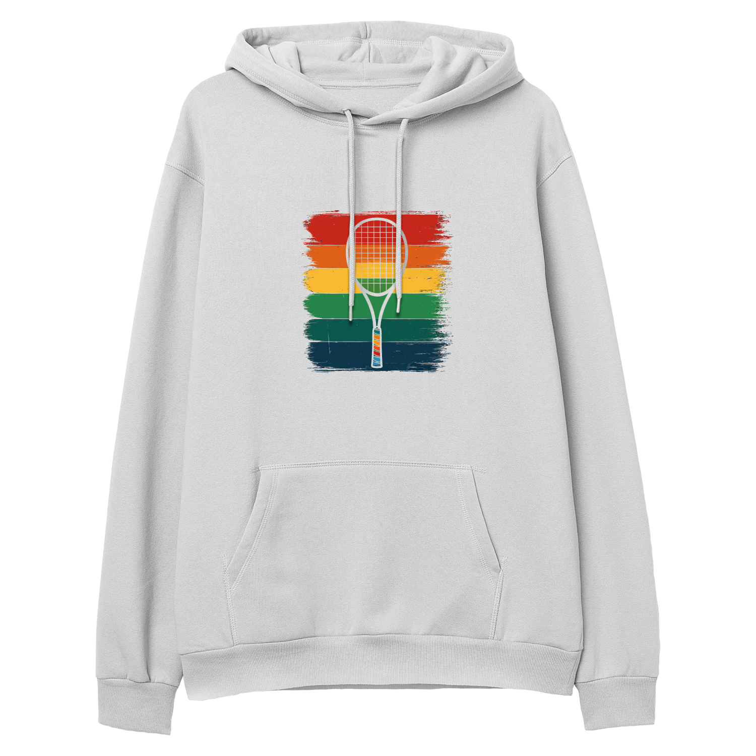 Raket ve Renkli Çizgiler - Regular Hoodie