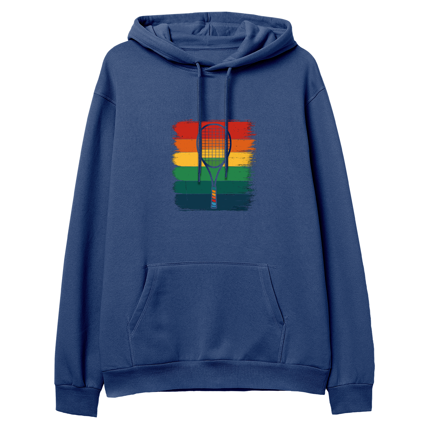 Raket ve Renkli Çizgiler - Regular Hoodie