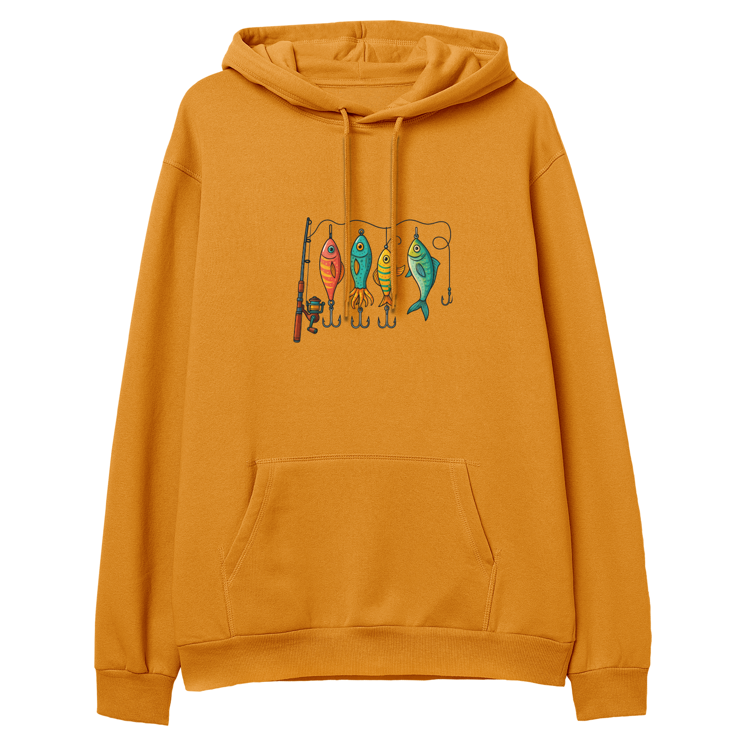 Renkli Olta Takım Düzeni - Regular Hoodie