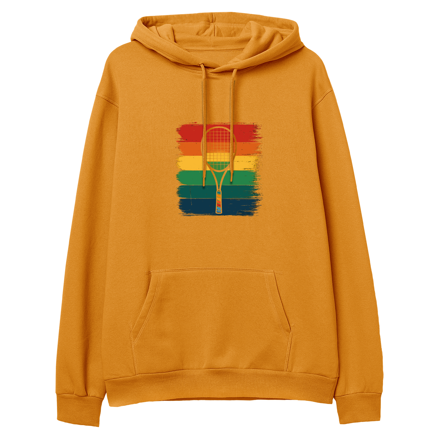 Raket ve Renkli Çizgiler - Regular Hoodie