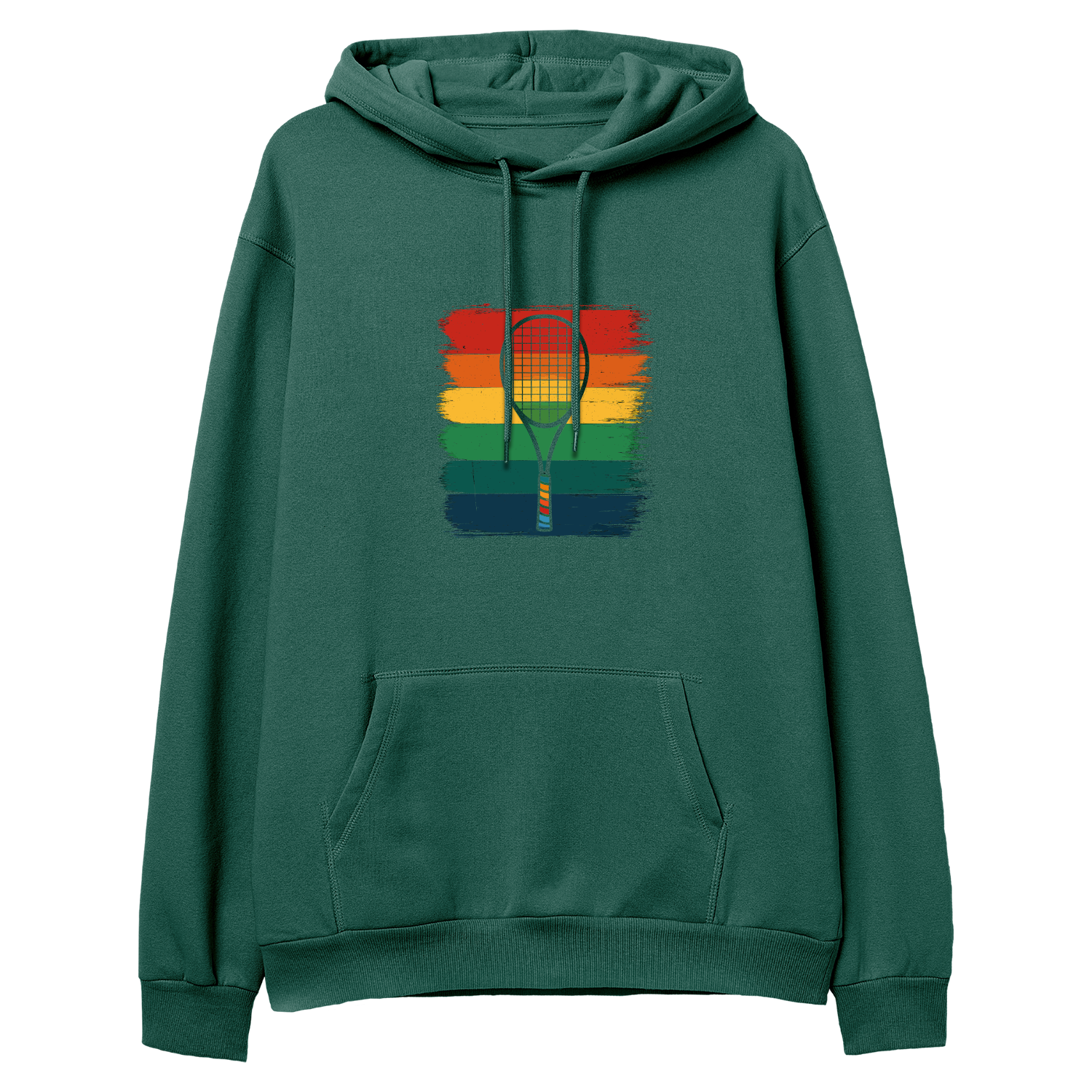 Raket ve Renkli Çizgiler - Regular Hoodie