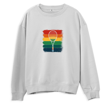 Raket ve Renkli Çizgiler - Regular Sweatshirt