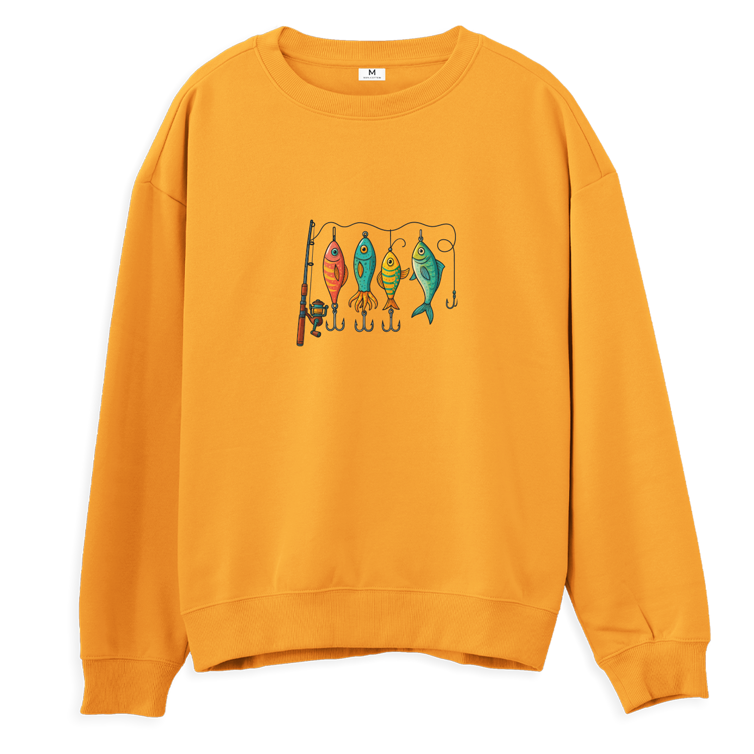 Renkli Olta Takım Düzeni - Regular Sweatshirt