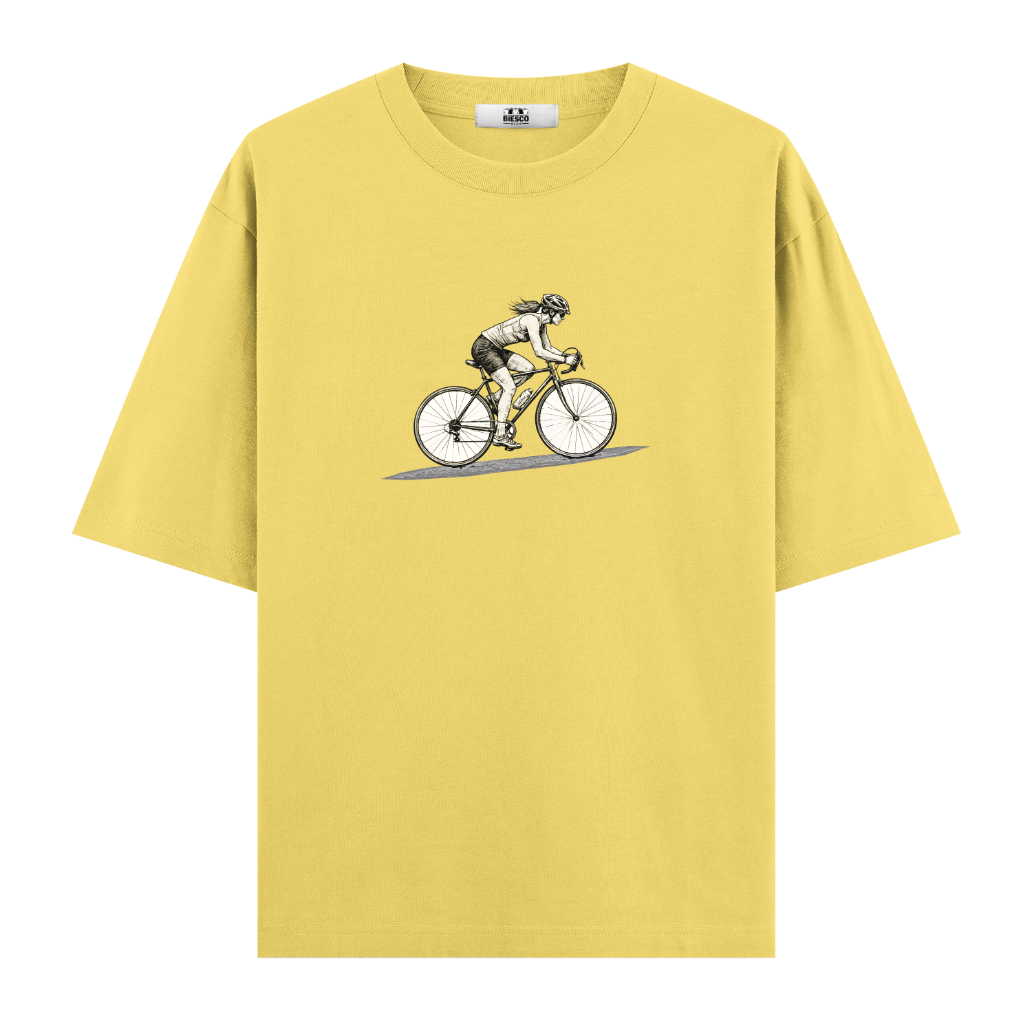 Bisikletli Kadın - Oversize T-shirt