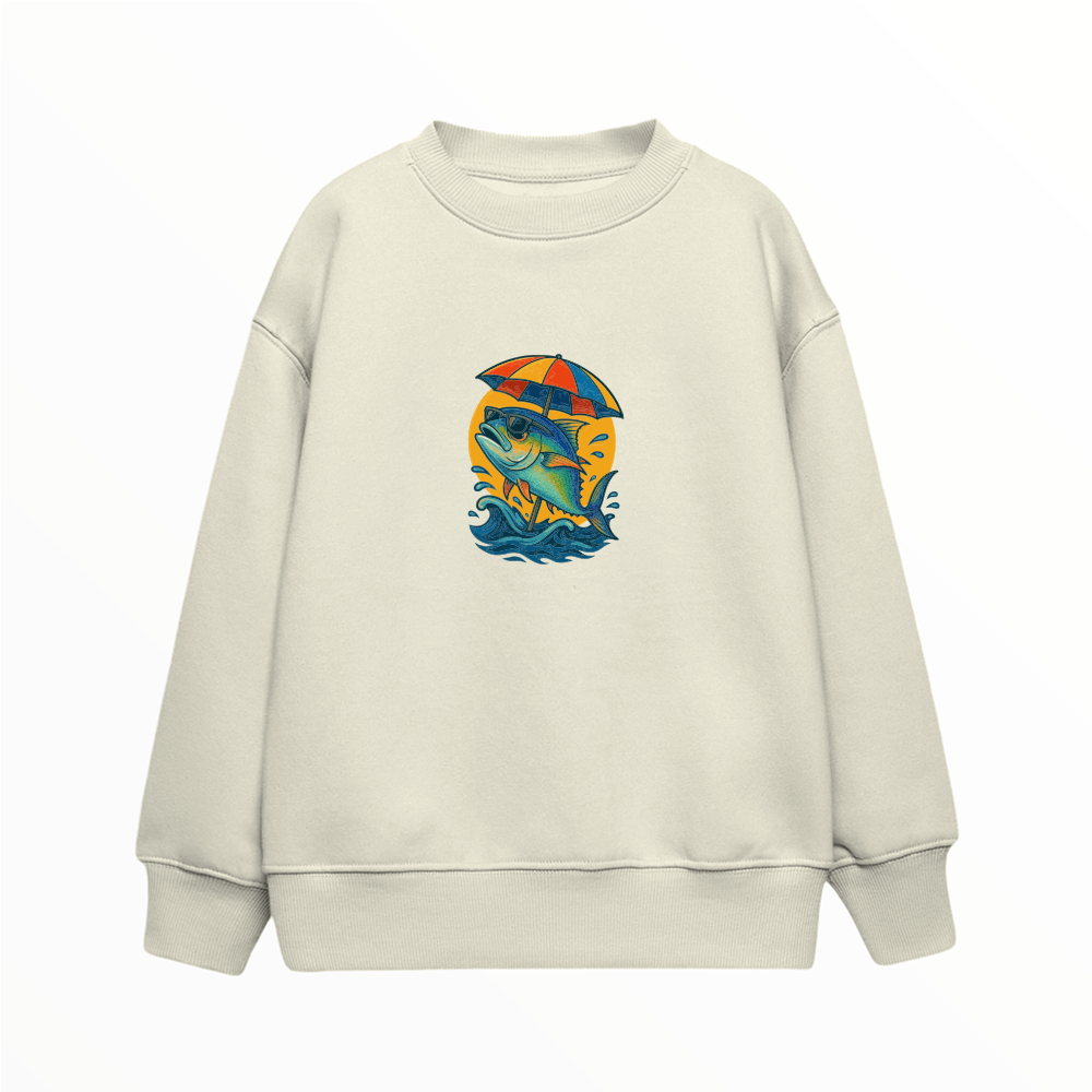Tatilci Balık - Çocuk Sweatshirt
