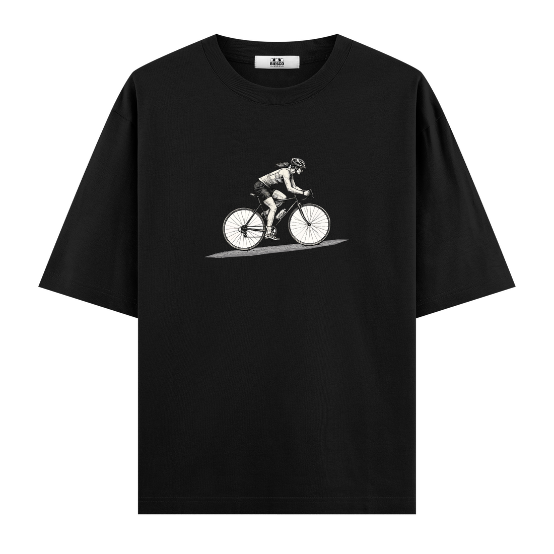Bisikletli Kadın - Oversize T-shirt